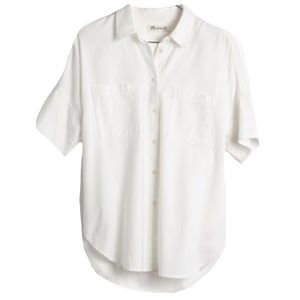 Madewell White Cotton Courier Shirt